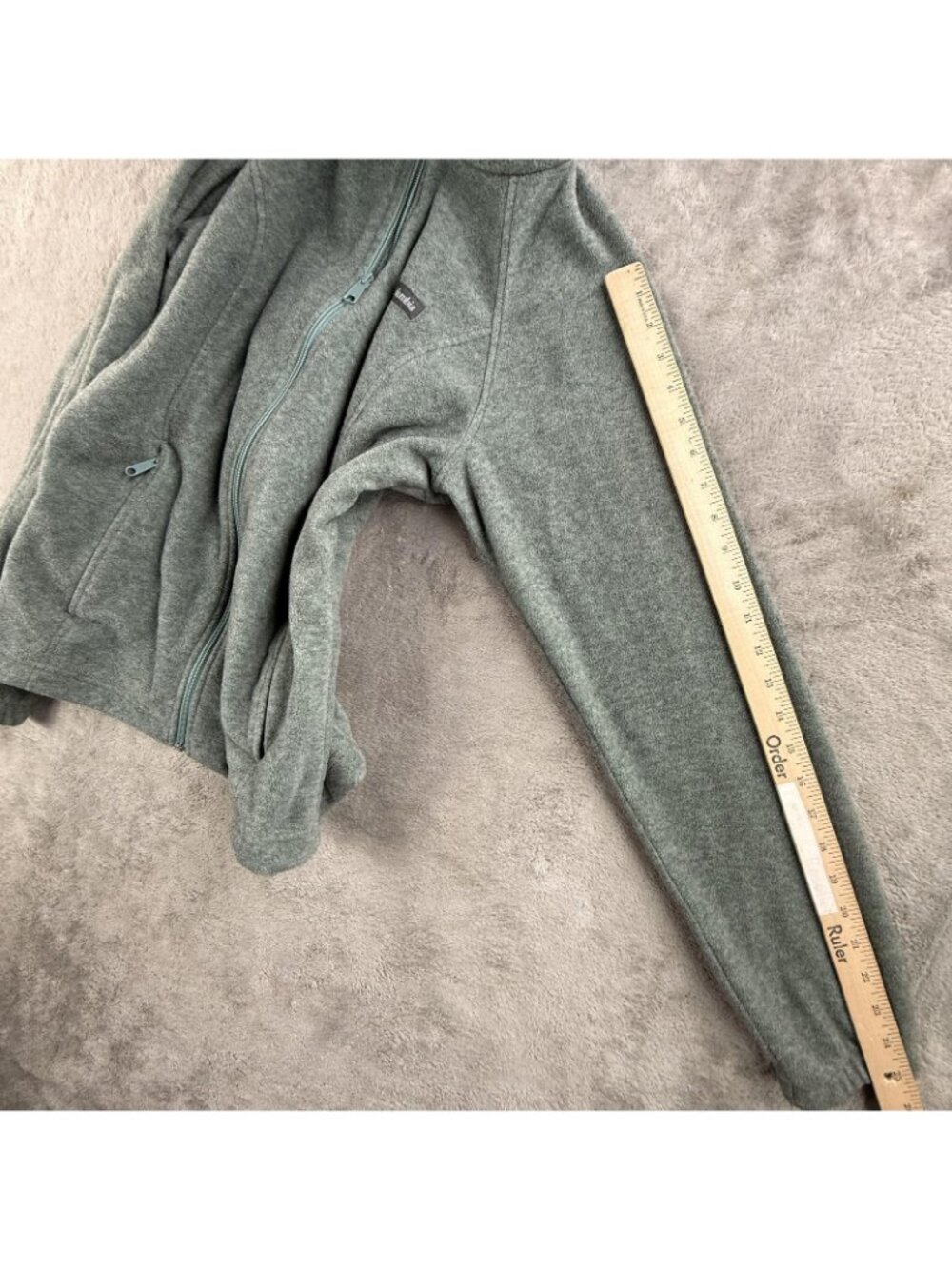 Columbia Jacket Womens Medium Green Fleece Full Zip Lightweight Pockets Hiking - Picture 8 of 13